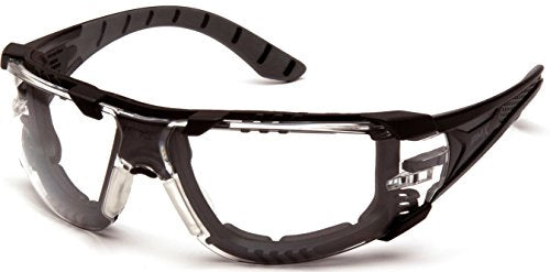 Pyramex Safety SBG9610STMFP Endeavor Safety Glasses Black/Gray Foam Frame Clear H2MAX Anti-Fog Lenses